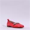 Wonders Lulu Flat Pump Disc Detail - Red Leather